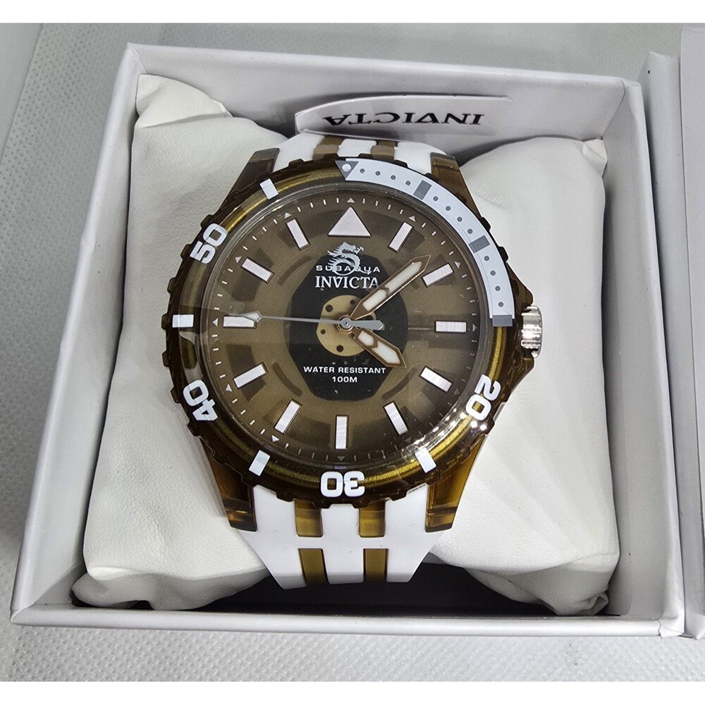 Invicta Subaqua Men’s Watch 44mm Dark Brown White 70034 New In Box - Picture 2 of 7
